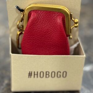 HOBO RAE Leather Lipstick Holder Frame Pouch in Scarlett - Discontinued